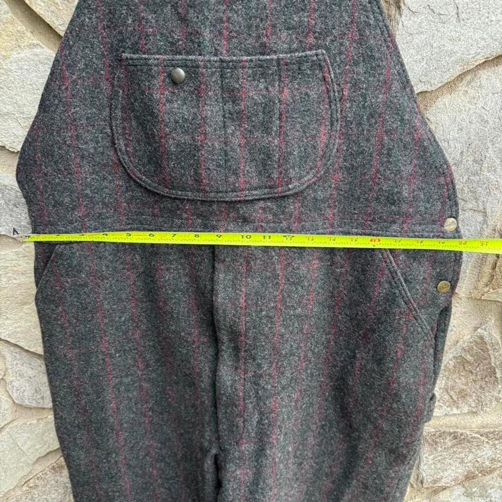 Vintage llbean greyred striped wool blend - Picture 6 of 8